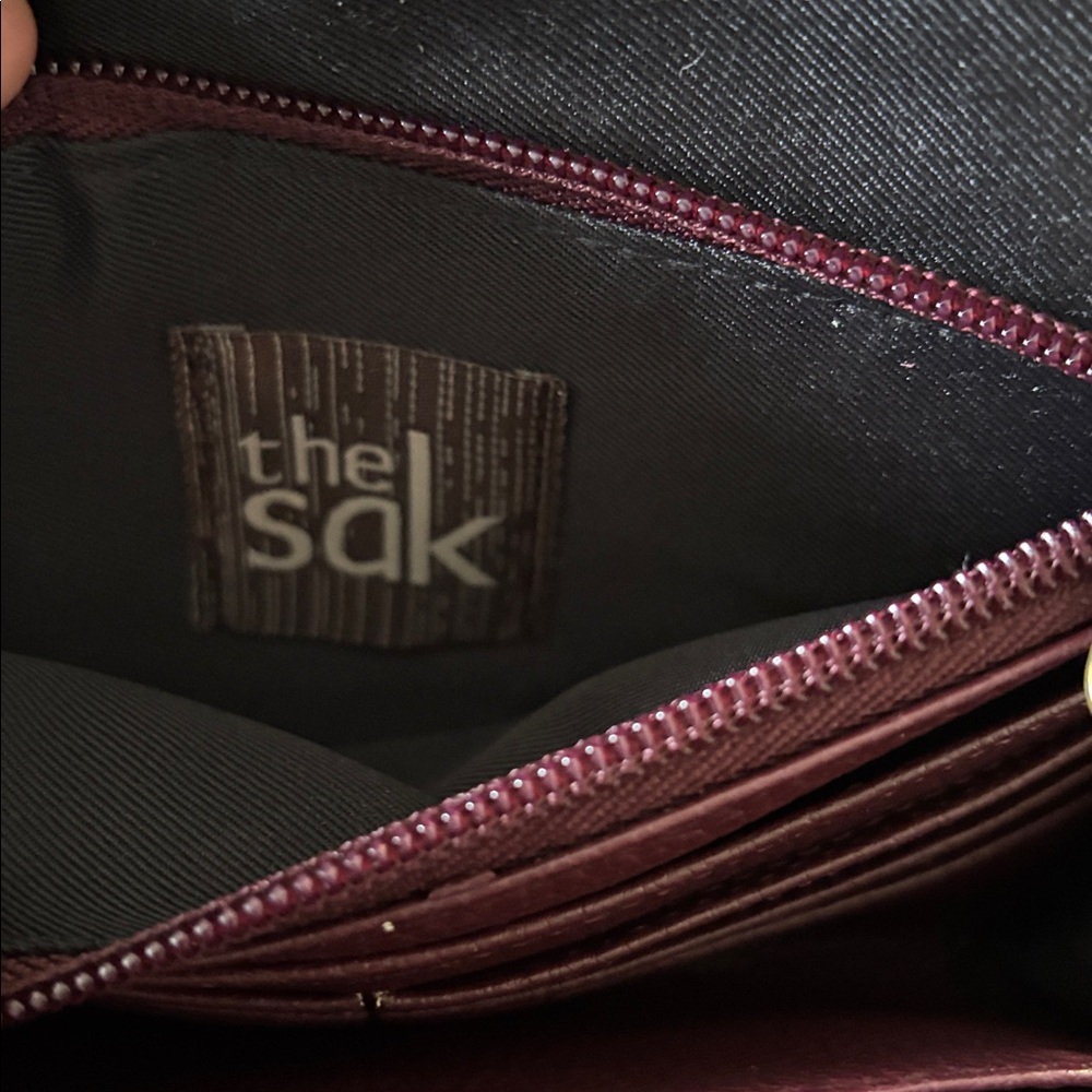 The Sak Dark Red Leather Wristlet - Picture 4 of 13